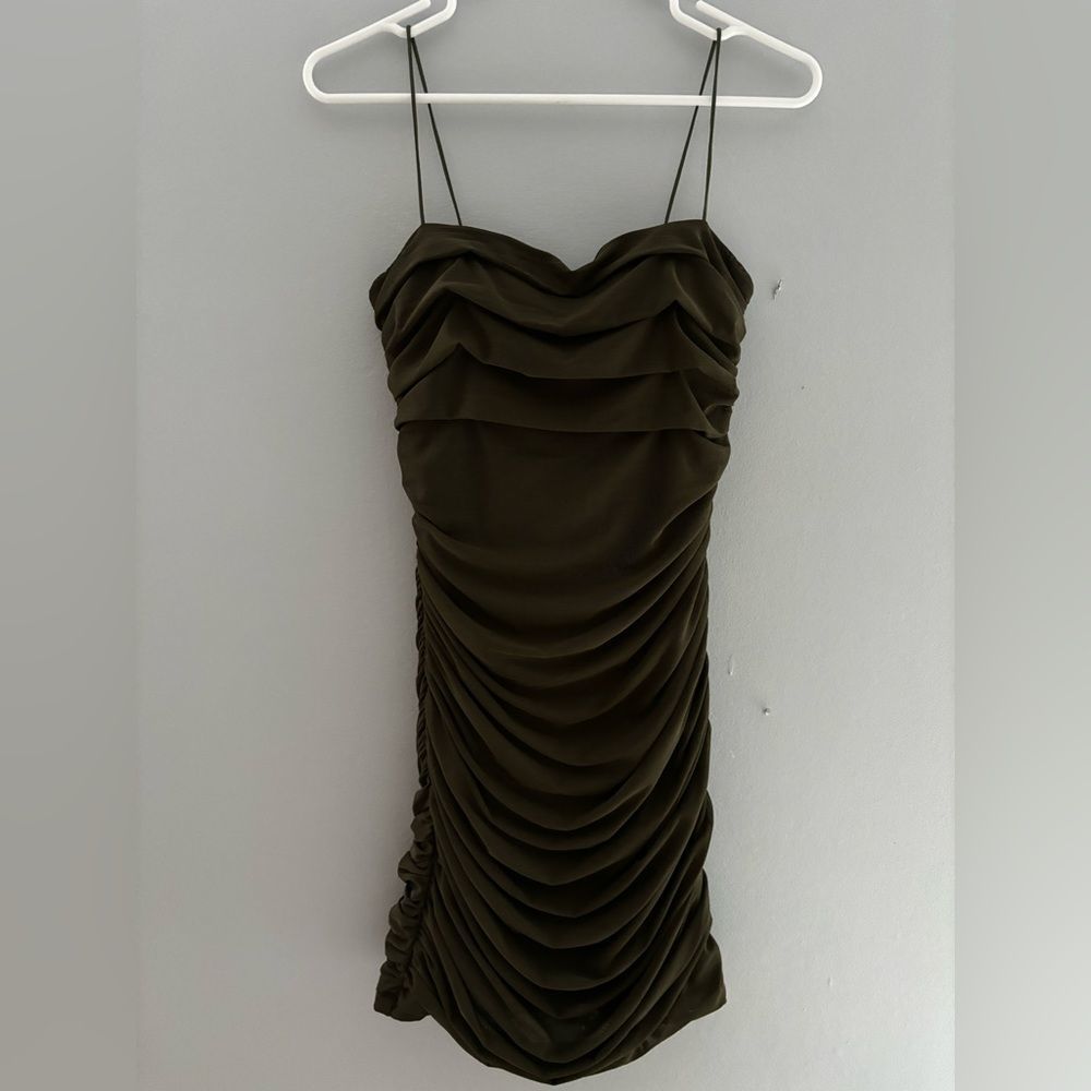 Princess Polly Tara Mini Dress Dark Green